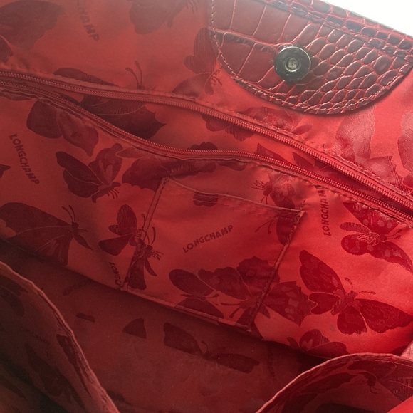 Longchamp red crocodile print - Picture 7 of 7
